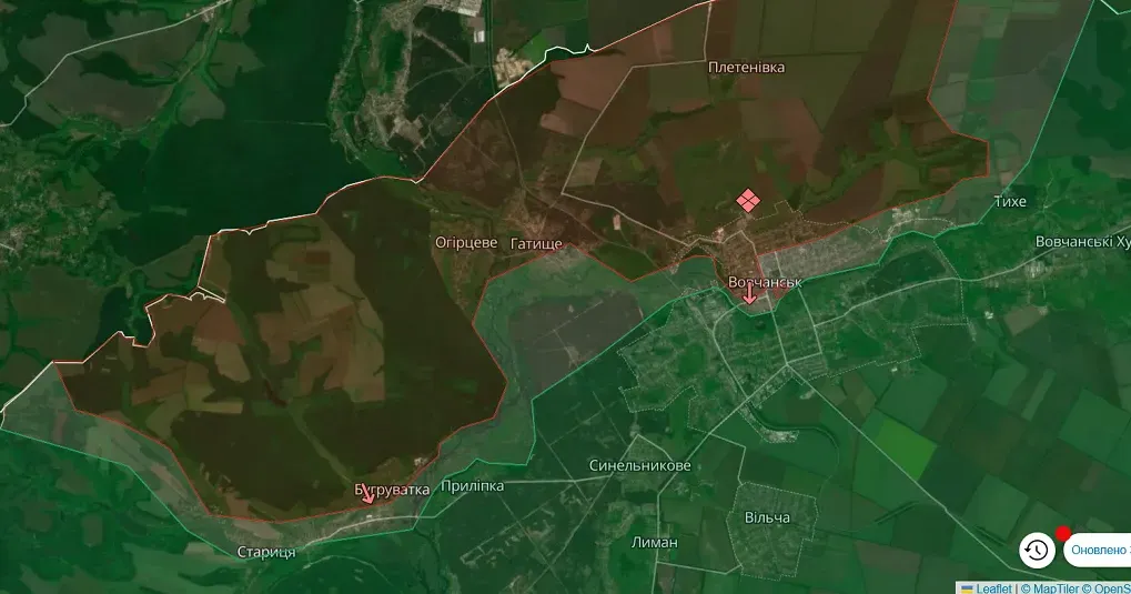 Карта DeepState станом на 01.07.2024 Бойова ситуація у Вовчанську динамічна — експерти ISW на порталі Gromada Group